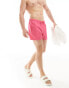 Фото #2 товара ASOS DESIGN swim shorts in short length in pink