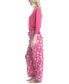 ფოტო #8 პროდუქტის Women's 3/4 Sleeve Top & Boot-Cut Pajama Pants Set