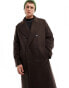 River Island Studio wool coat in dark brown