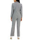 ფოტო #2 პროდუქტის Gingham Single-Button Closure Blazer and Straight Leg Mid-Rise Pantsuit, Regular and Petite Sizes