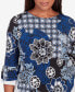 ფოტო #5 პროდუქტის Women's Downtown Vibe Floral Flutter Sleeve Top with Woven Trim