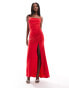 Flounce London maxi dress in red Красный, 38 - фото #2