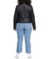 ფოტო #2 პროდუქტის Plus Size Trendy Faux Leather Moto Jacket