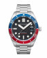 ფოტო #1 პროდუქტის Men's Croft Mid-Size Automatic Elemental with Silver-Tone Solid Stainless Steel Bracelet Watch 40mm