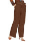 Фото #1 товара Inc International Concepts Paper bag Waist Wide Leg Pants Brown Ember 12