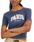 ფოტო #3 პროდუქტის Juniors' Paris Baby Short Sleeve T-Shirt