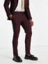 Фото #1 товара New Look skinny suit trousers in burgundy