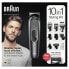 Braun All-in-one trimmer MGK7221 - 10-in-1 trimmer - 8 attachments and Gillette Fusion5 ProGlide razor - Washable - Battery - Black - Grey