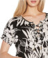 Фото #3 товара Women's Floral Print Lace-Up top