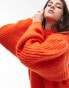 Фото #8 товара Topshop knitted volume sleeve fluffy jumper in orange