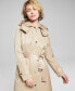 Фото #4 товара Women's Petite Hooded Belted Trench Coat, Created for Macy's