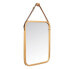 Hanging mirror Натуральный Кожа Бамбук Прямоугольный 34 x 41,5 x 1,5 cm (6 штук)