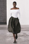 Zw collection voluminous jacquard skirt