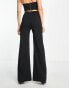 Vesper Tall wide leg trouser contrast in black