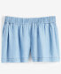 Women's High-Rise Chambray Easy Shorts, Created for Macy's