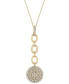 Diamond Circle Cluster Pendant Necklace (3/4 ct. t.w.) in 14k Gold, 16" + 4" extender, Created for Macy's