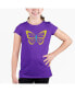 ფოტო #2 პროდუქტის Girls Word Art T-shirt - Butterfly