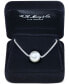 Фото #2 товара EFFY Collection eFFY® White Cultured Freshwater Pearl Pendant Necklace in Sterling Silver, 16" + 2" extender (Also available in gray)