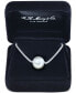 ფოტო #2 პროდუქტის EFFY® White Cultured Freshwater Pearl Pendant Necklace in Sterling Silver, 16" + 2" extender (Also available in gray)