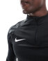 Nike Football – Strike 1/2 – Sweatshirt in Schwarz mit Reißverschluss