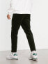 Фото #2 товара Only & Sons elasticated waist tapered cropped cord trousers in dark green