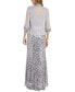 Фото #2 товара Women's Sequinned Long Dress and Jacket