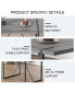 Фото #8 товара Industrial MDF Dining Table with Black Metal Legs