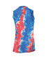 ფოტო #4 პროდუქტის Women's Threads Red and Blue Colorado Rockies Tie-Dye Tri-Blend Muscle Tank Top