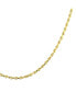 2MM 040 Gauge Strong 14K Gold Plated .925 Sterling Silver Rope Link Chain Necklace For Women Made In Italy 16 20 24 In