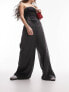 Фото #1 товара Topshop high waist flood length trouser in black