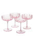 Фото #1 товара Martini and Champagne Flower Vintage Glass Coupes, Set of 4