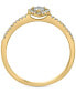 ფოტო #4 პროდუქტის Diamond Heart Halo Engagement Ring (1/4 ct. t.w.) in 14k White, Yellow or Rose Gold
