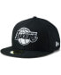 Фото #1 товара Men's Black Los Angeles Lakers Black White Logo 59Fifty Fitted Hat