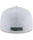 ფოტო #3 პროდუქტის Men's White Green Bay Packers Omaha 59FIFTY Fitted Hat
