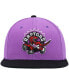 ფოტო #2 პროდუქტის Men's Purple and Black Toronto Raptors Hardwood Classics Snapback Hat