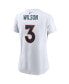 Women's Russell Wilson White Denver Broncos Player Name & Number T-shirt