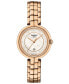 ფოტო #1 პროდუქტის Women's Swiss Flamingo Diamond Accent Rose Gold PVD Stainless Steel Bracelet Watch 30mm