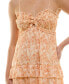 ფოტო #4 პროდუქტის Juniors' Tiered Smocked-Bust Floral-Print Dress