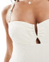 Фото #2 товара Free Society v wire swimsuit in off white crinkle