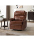 Chapas Transitional Wooden Upholstered Recliner with Metal Base