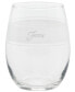 Coastal Frame 15 Ounce Stemless Wine Glass, Set of 4