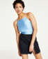 Фото #4 товара Women's Studded Mini Skirt, Created for Macy's