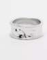 Фото #4 товара Faded Future molten chunky band ring in silver