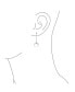 ფოტო #2 პროდუქტის Crescent Moon White Shell Celestial Italian Horn Cornicello Dangle Linear Drop Earrings For Women Sterling Silver