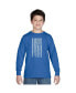 ფოტო #1 პროდუქტის Big Boy's Word Art Long Sleeve T-shirt - National Anthem Flag