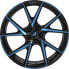 Alutec ADX.01 racing-black frontpoliert blue 8.5x20 ET45 - LK5/112 ML70.1