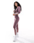 adidas Performance Hyperglam full length leggings in purple