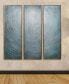 Concentric 3-Piece Textured Metallic Hand Painted Wall Art Set by Martin Edwards, 60" x 20" x 1.5"