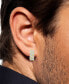 ფოტო #2 პროდუქტის Men's Diamond Brick Cluster Small Huggie Hoop Earrings (1/2 ct. t.w.) in 10k Gold, 0.6"