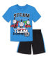 Фото #1 товара Boys Tank Engine Graphic T-Shirt and Shorts Outfit Set to